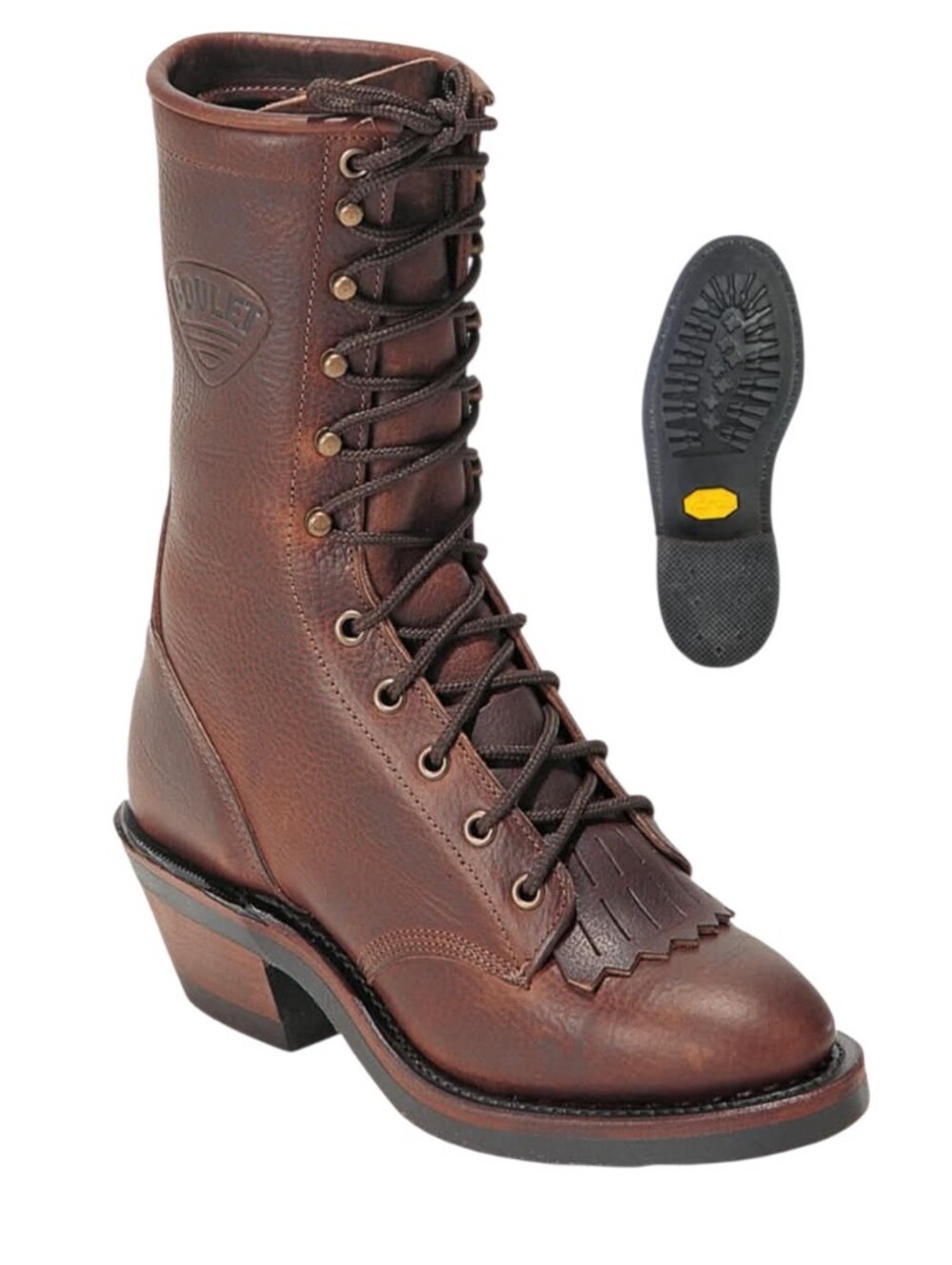 Boulet GUC Vintage Packer Lace-Up Leather Boots, Size 11 Oxblood